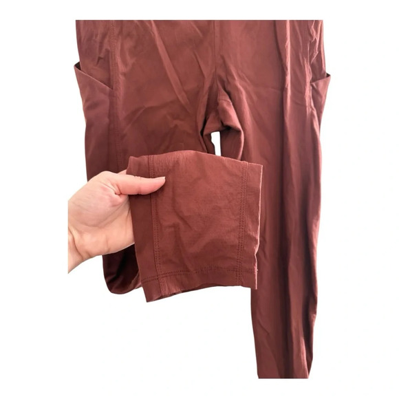 Athleta Trekkie Hybrid Crop Tight Cognac Brown Size 2 - Picture 5 of 9